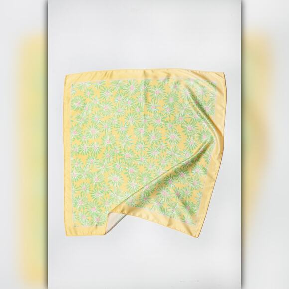 A218-I • Sunny Bloom Silky Bandana Scarf - Picture 1 of 3